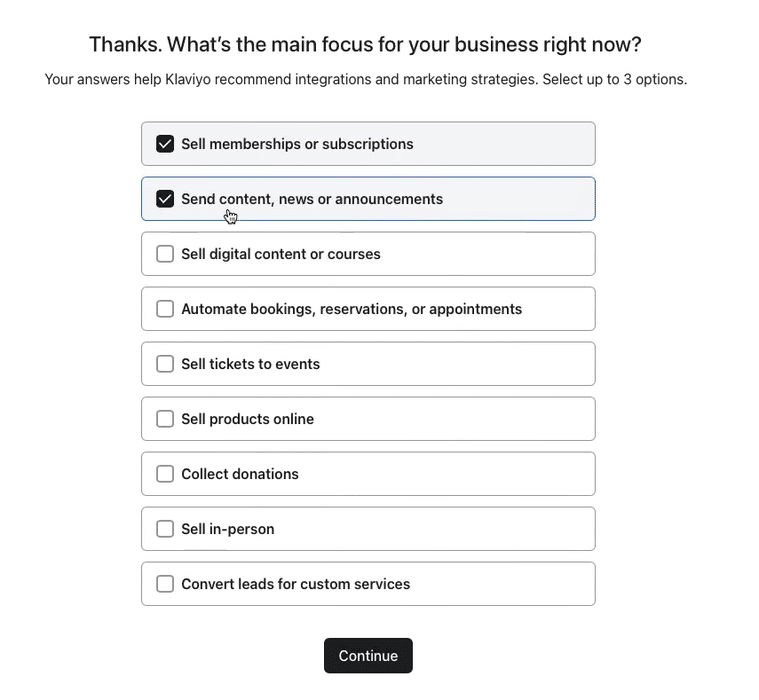 Klaviyo getting started