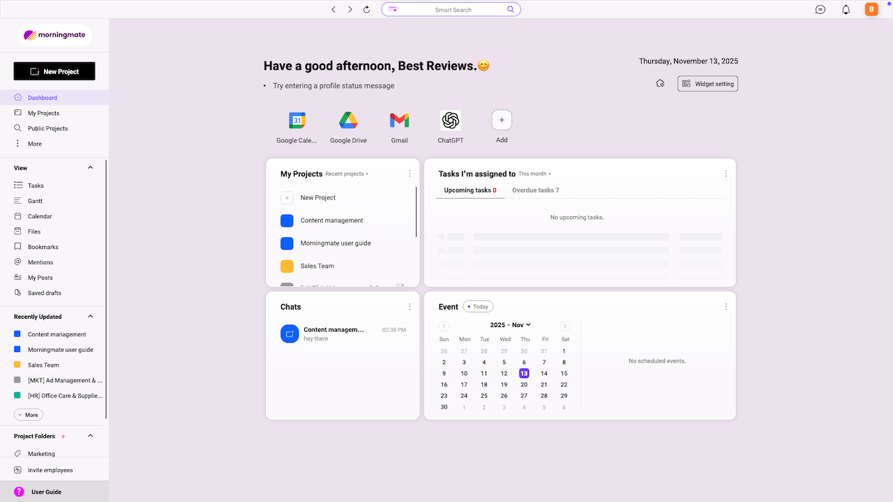 Morningmate Dashboard